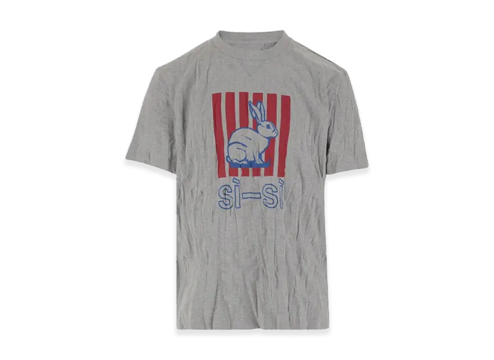 Bottega Veneta Crushed Cotton Printed Jersey T-Shirt "Light Grey Melange"