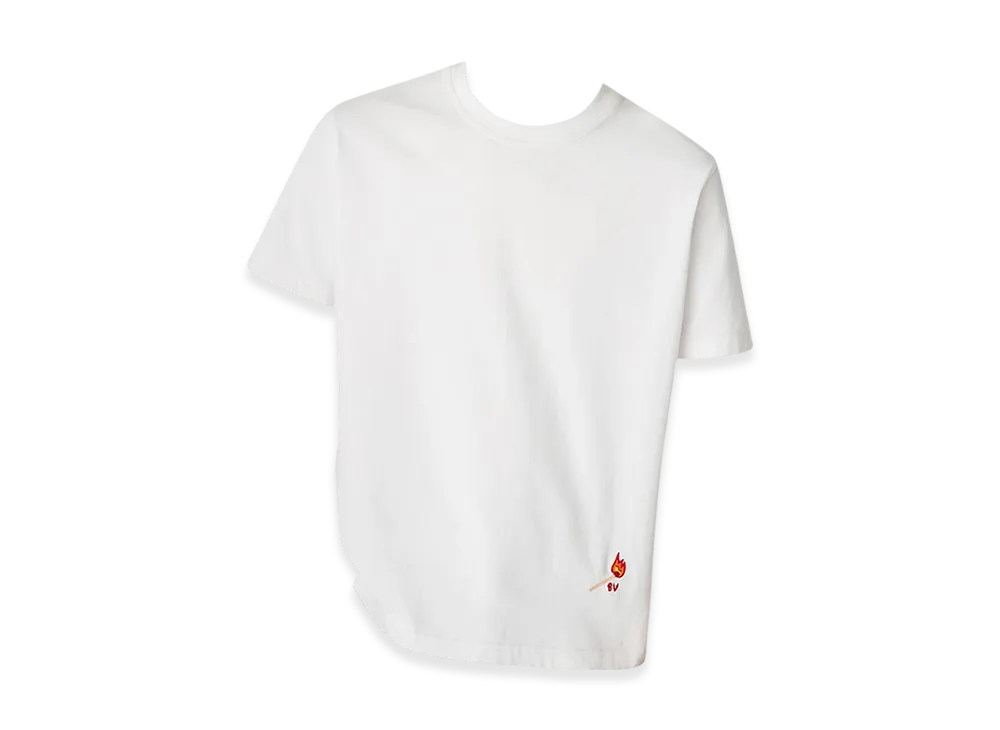 Tシャツ・カットソー *BOTTEGA VENETA* Soft Cotton Jersey Short Sleeve T-Shirt Whi Embroidered cotton jersey T-shirt in white - Bottega Veneta