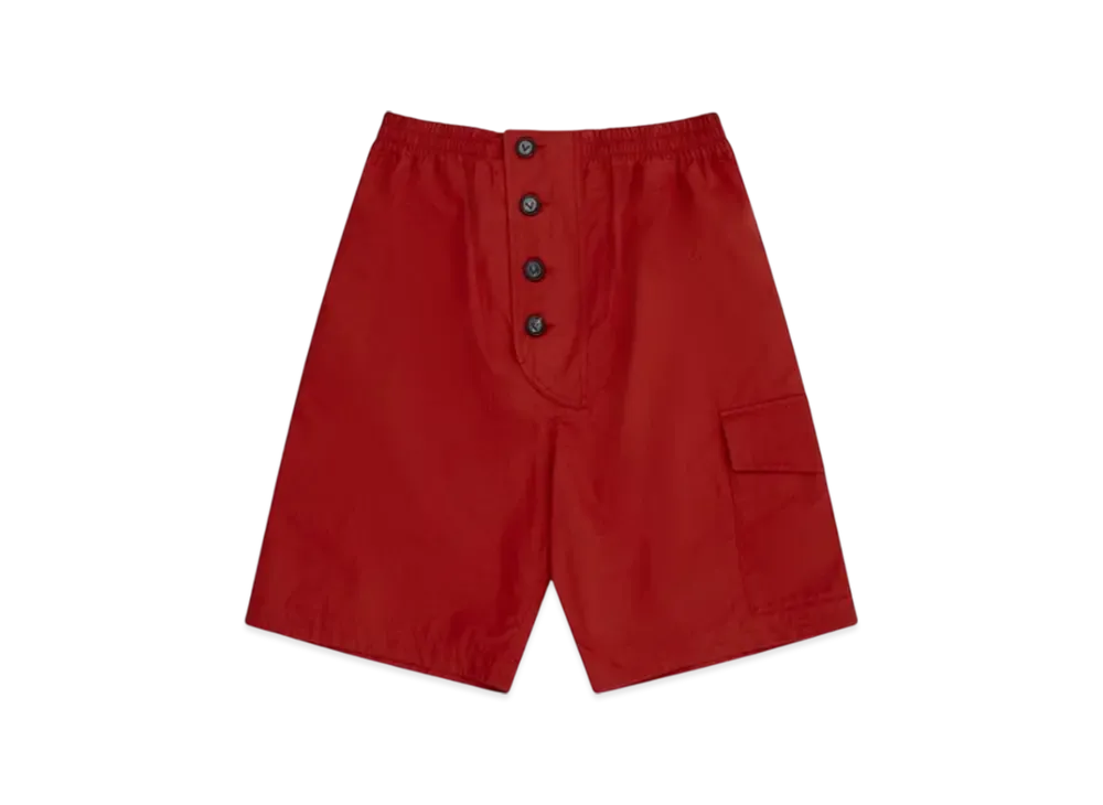 Bottega Veneta Light Cotton Twill Shorts "Rosewood"