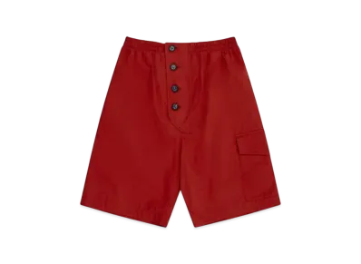 Bottega Veneta Light Cotton Twill Shorts "Rosewood"