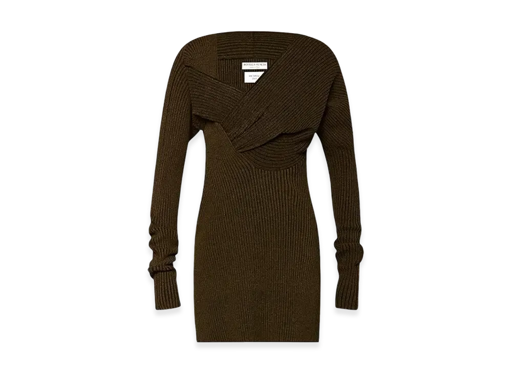 Bottega Veneta Women's Weave Knit Dress "Brown"