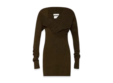 Bottega Veneta Women's Weave Knit Dress "Brown"