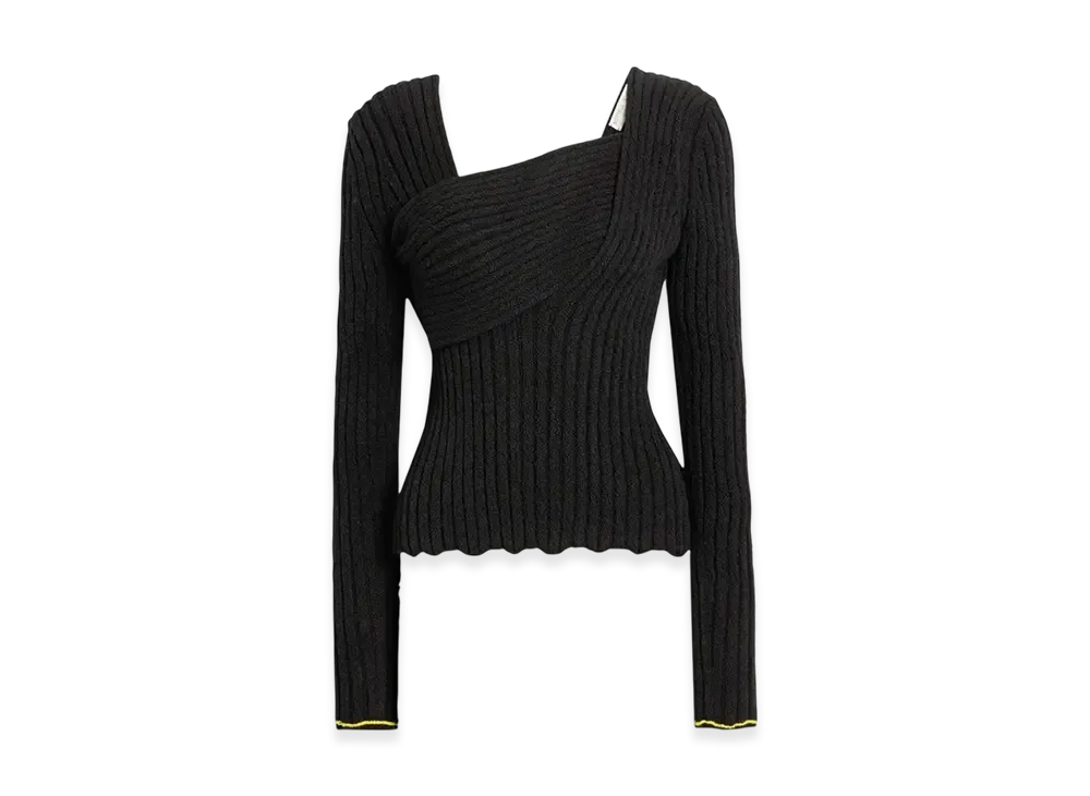 Bottega Veneta Women's Textured Boucle Sweater "Black"