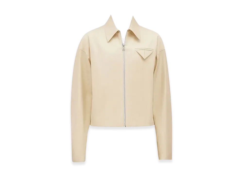 Bottega Veneta Sanded Cotton Twill Jacket "Sea Salt"