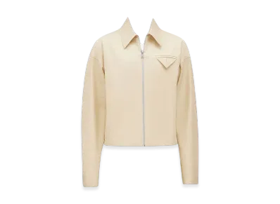 Bottega Veneta Sanded Cotton Twill Jacket "Sea Salt"