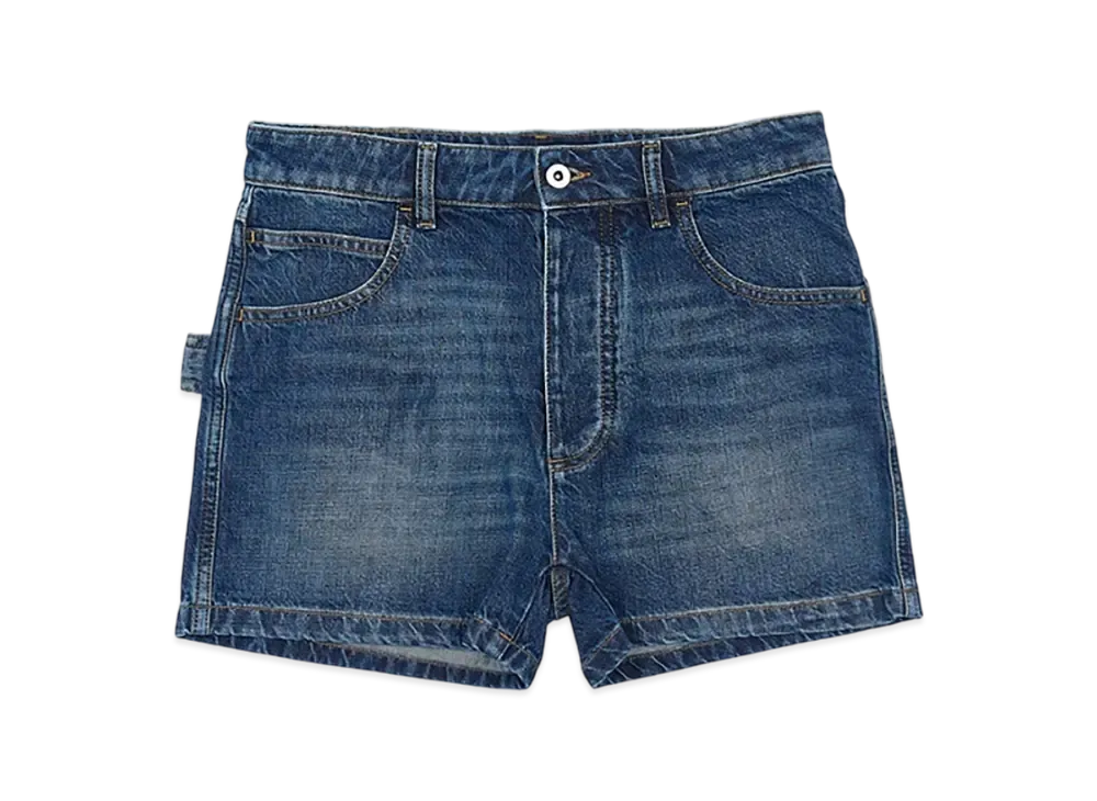 Bottega Veneta Women's Medium Washed Denim Shorts "Original Medium Wash Indigo"