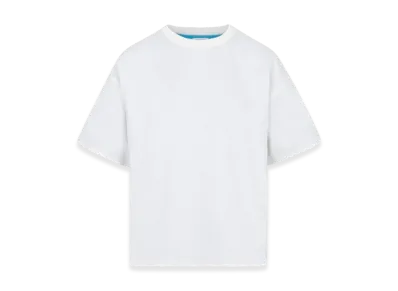 Bottega Veneta Double Layered Cotton Jersey T-Shirt "Chalk/Pool"