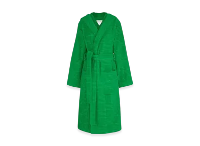 Bottega Veneta Women's Intreccio Pattern Cotton Bathrobe "Grass"