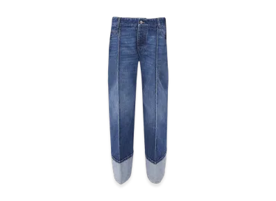 Bottega Veneta Women's Curved Shape Denim "Mid Blue"