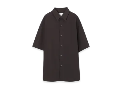 STUDIO NICHOLSON Short Sleeve Shirt Sorono "Black Grape"