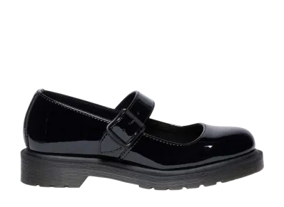 Dr.Martens Women's Mariel 2 Patent Leather Buckle Strap "Black"