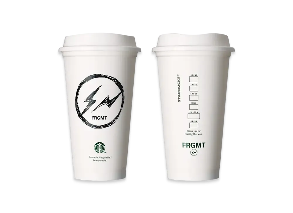 スターバックス x フラグメント リユーザブル カップ FRGMT ミスト "ホワイト"