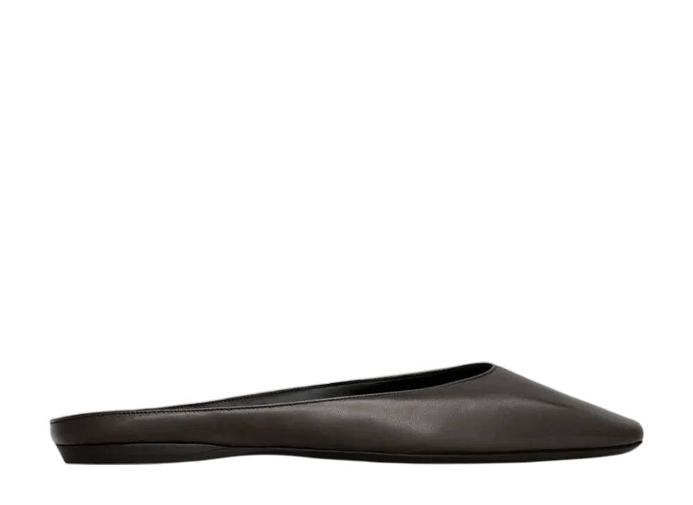 サンローラン ウィメンズ リド スリップオン スムースレザー "イーグルブラウン"