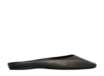 Saint Laurent Women's Lido Slip-On Smooth Leather "Eagle Brown"