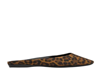 Saint Laurent Women's Lido Slip-On Leopard Grosgrain "Manto Naturale"