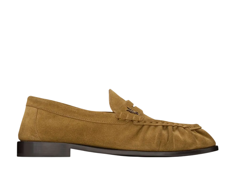 サンローラン ウィメンズ ル ローファー ソフト スウェード "コニャック"