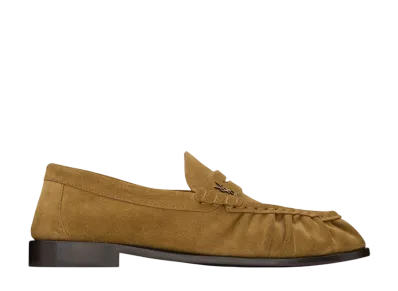 Saint Laurent Women's Le Loafer Soft Suede "Cognac"