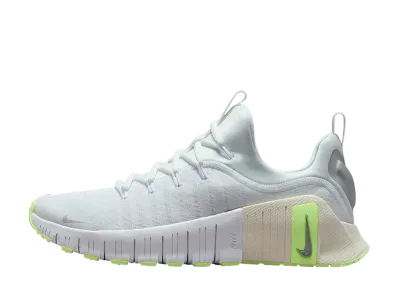 Nike Women's Free Metcon 6 "White/Barely Volt/Sail/Metallic Silver"