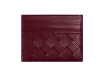 Bottega Veneta Intrecciato Credit Card Case "Barolo"