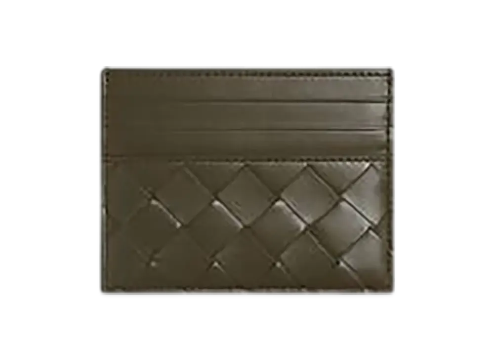 Bottega Veneta Intrecciato Credit Card Case "Cypress/Ice"