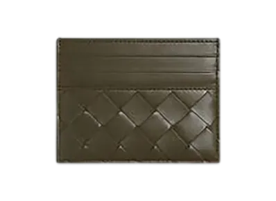 Bottega Veneta Intrecciato Credit Card Case "Cypress/Ice"