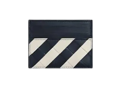 Bottega Veneta Intrecciato Credit Card Case "Space/Chalk"