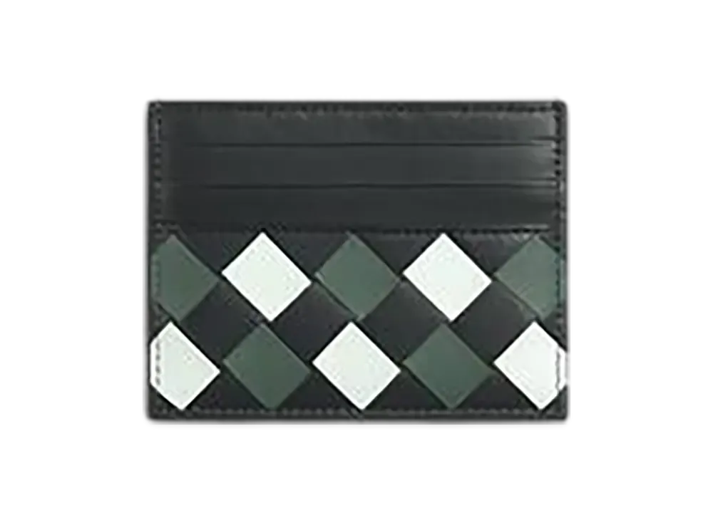 Bottega Veneta Intrecciato Credit Card Case "Aldoise/Glacier/Aloe"