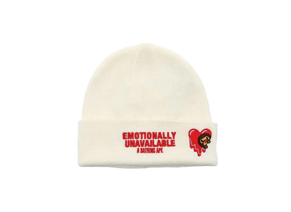 A BATHING APE x EMOTIONALLY UNAVAILABLE Milo Beenie "White"