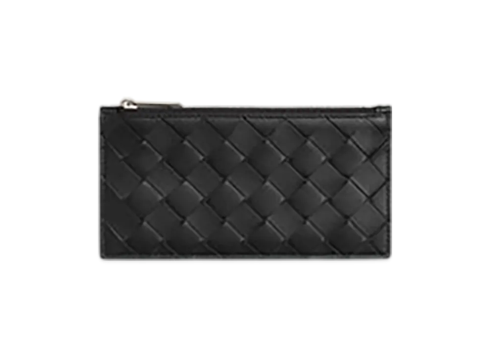 Bottega Veneta Intrecciato Long Fastener Card Case "Black"