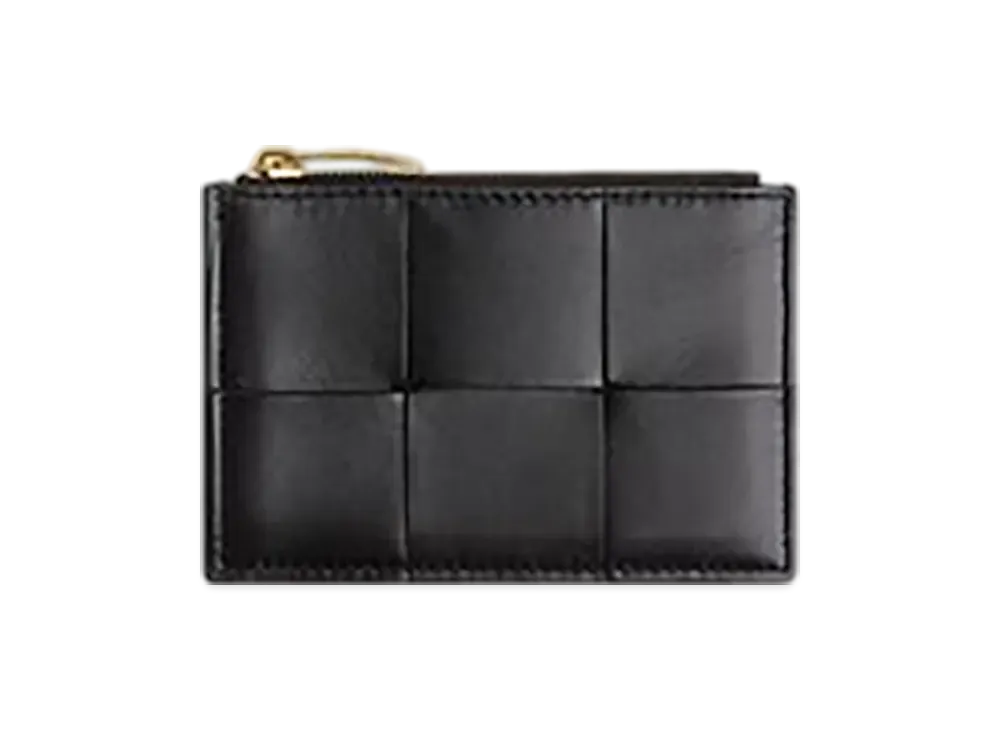 Bottega Veneta Cassette Fastener Card Case "Black"