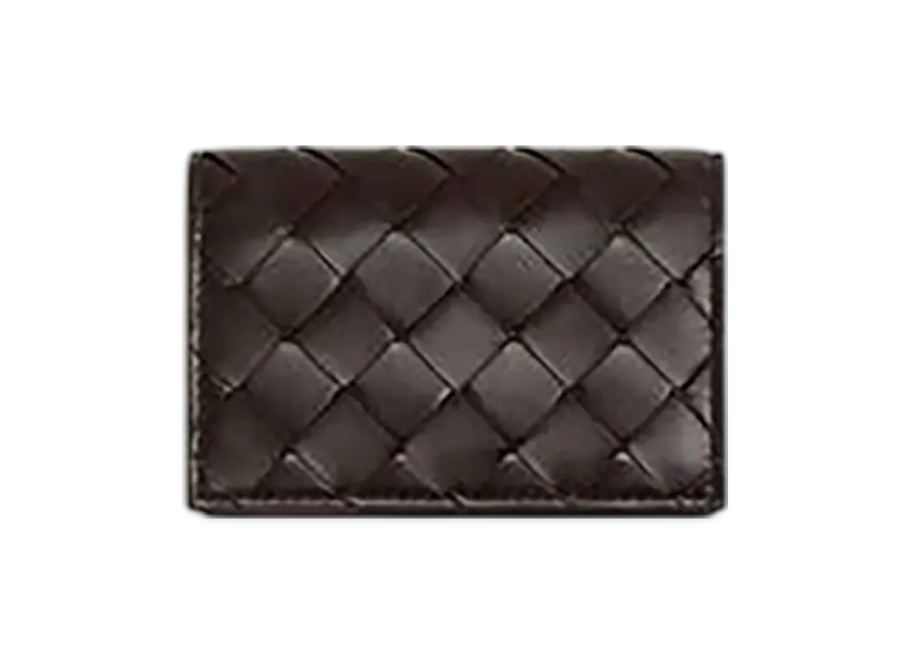 Bottega Veneta Intrecciato Business Card Case "Fondente"