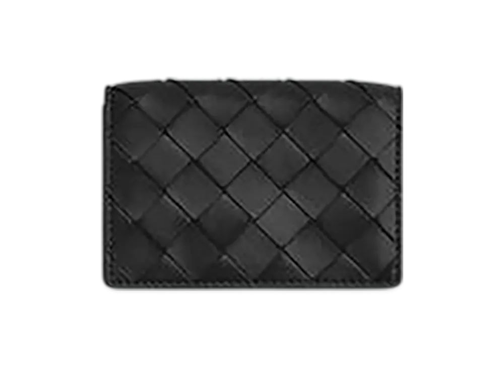 Bottega Veneta Intrecciato Business Card Case "Black"