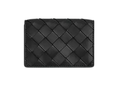 Bottega Veneta Intrecciato Business Card Case "Black"