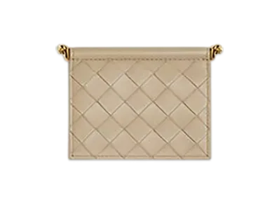 Bottega Veneta Solstice Business Card Case "Ecru"