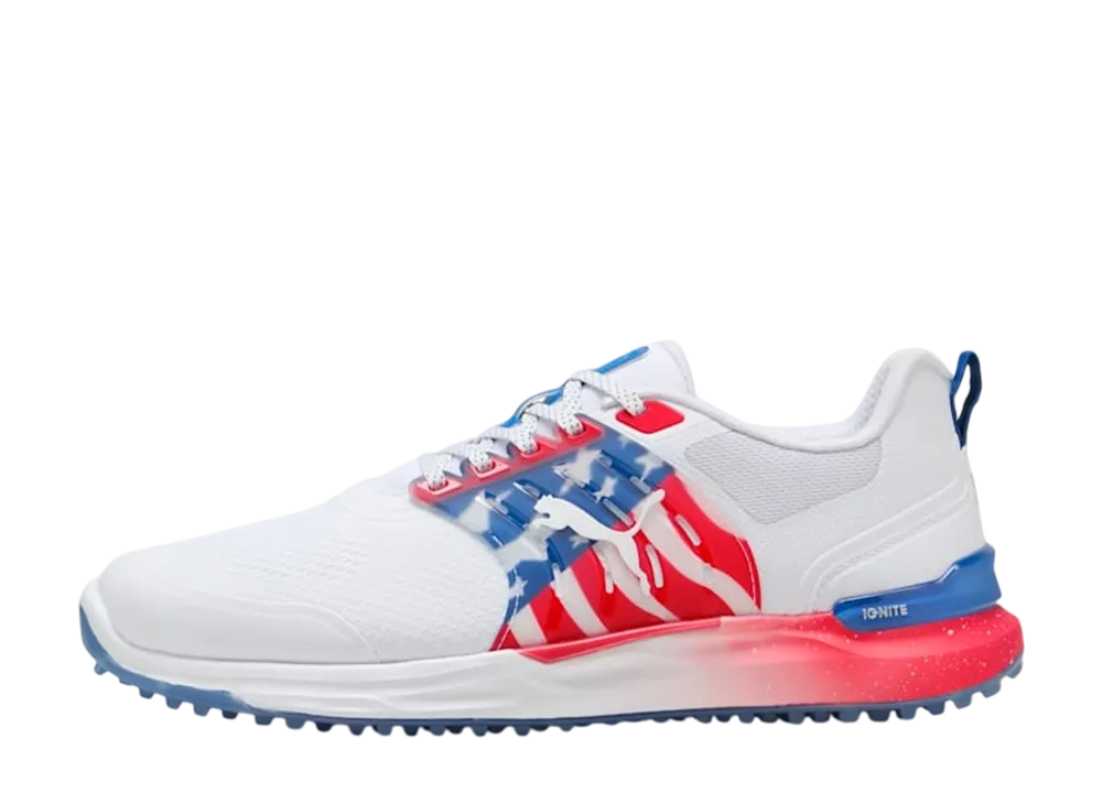 ボリションアメリカ × プーマ イグナイト エレベート 2 スパイクレス "プーマホワイト/ブルーストリーク/ストロングレッド"