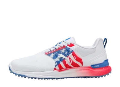Volition America × Puma Ignite Elevate 2 Spikeless "PUMA White/Blue Streak/Strong Red"