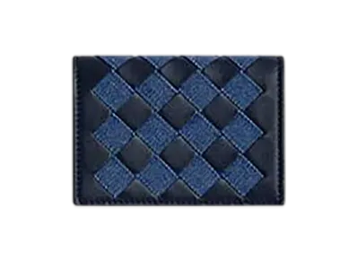Bottega Veneta Intrecciato Business Card Case "Abyss/Indigo"