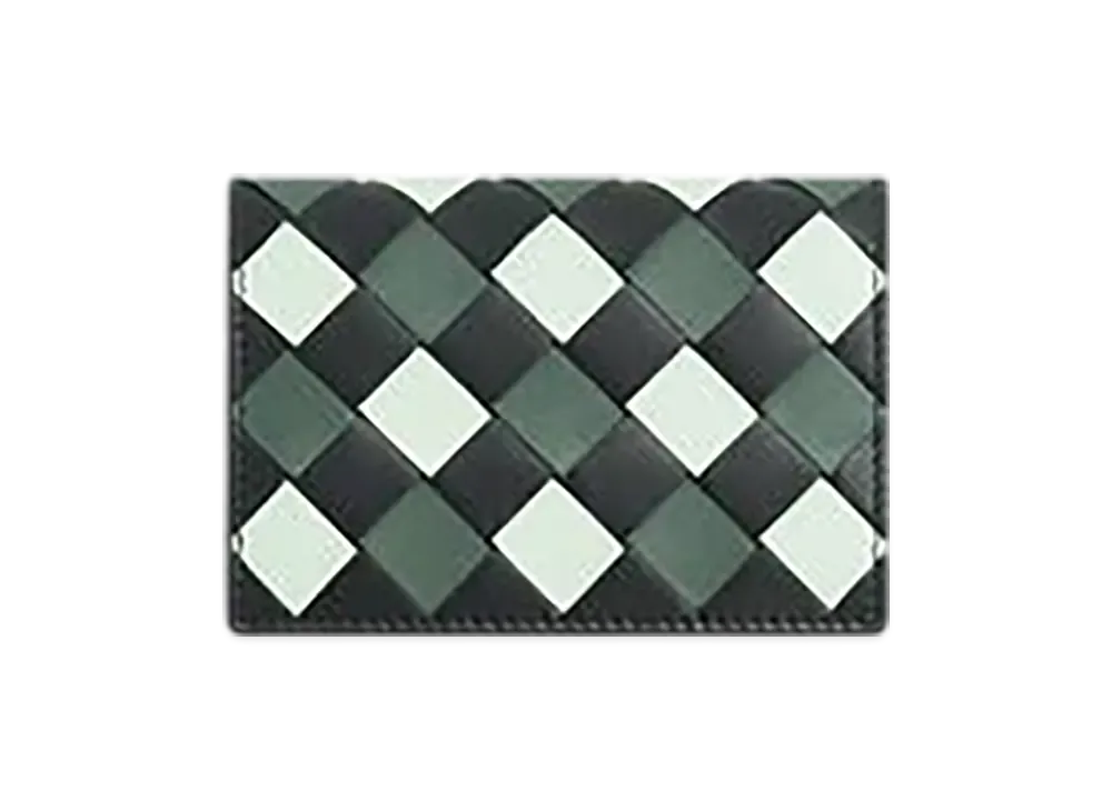 Bottega Veneta Intrecciato Business Card Case "Aldoise/Glacier/Aloe"