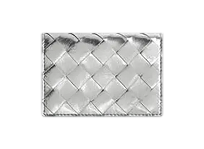 Bottega Veneta Intrecciato Business Card Case "Silver"