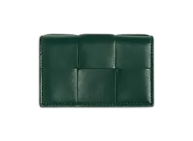 Bottega Veneta Cassette Business Card Case "Emerald Green"