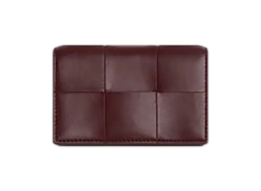 Bottega Veneta Cassette Business Card Case "Madder Brown/Rosewood"