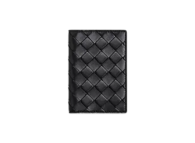 Bottega Veneta Intrecciato Passport Case "Black"
