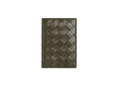 Bottega Veneta Intrecciato Passport Case "Cypress/Ice"