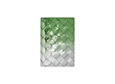 Bottega Veneta Intrecciato Passport Case "Silver/Fresh Mint"