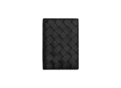 Bottega Veneta Intrecciato Passport Case "Black"