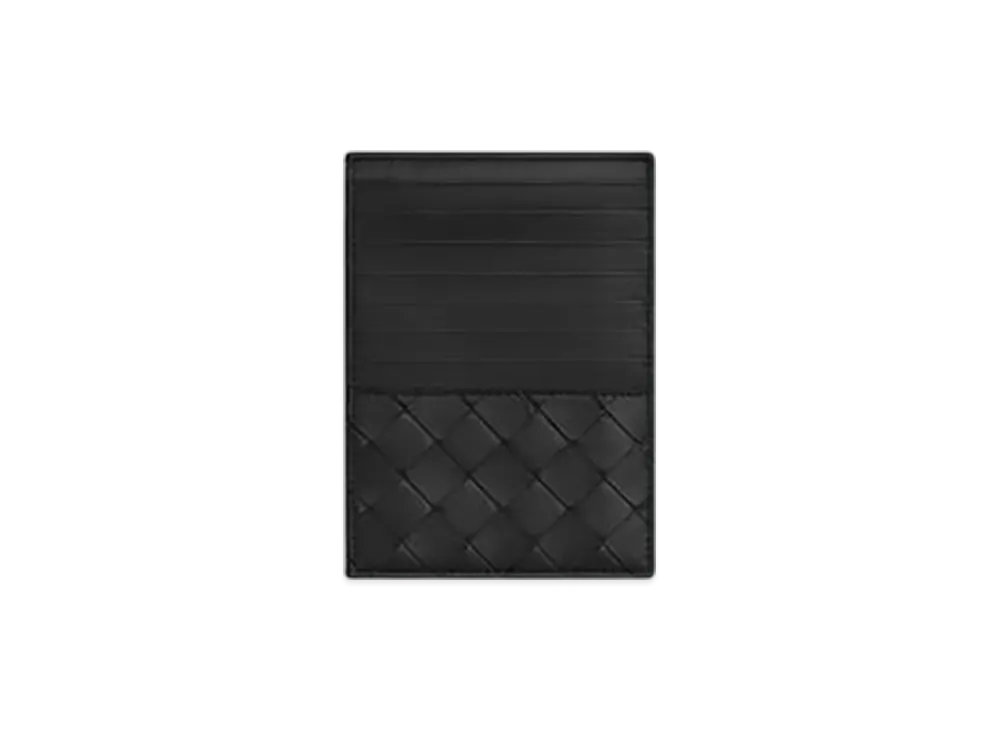 Bottega Veneta Intrecciato Passport Case With Card Slots "Black"