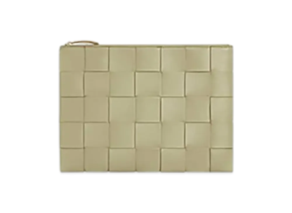 Bottega Veneta Cassette Medium Flat Pouch "Travertine"