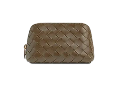 Bottega Veneta Intrecciato Small Beauty Pouch "Pine Cone"