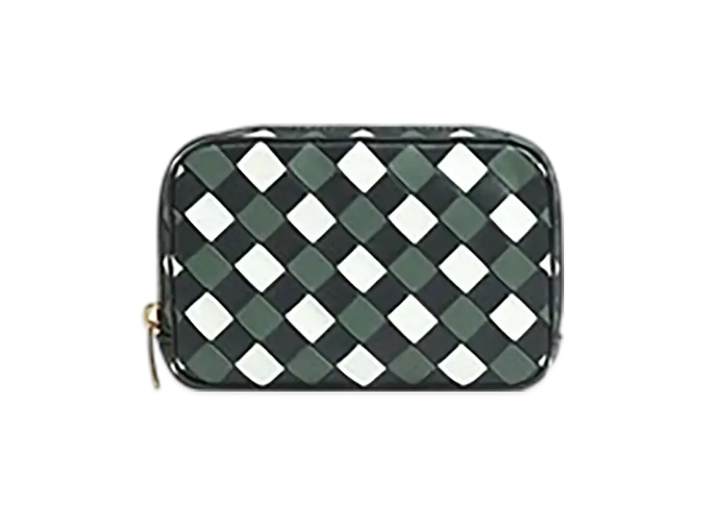 Bottega Veneta Small Intrecciato Zippered Pouch "Aldoise/Glacier/Aloe"