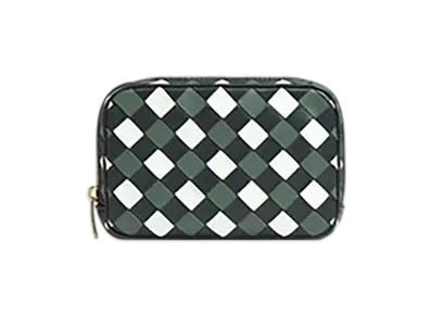 Bottega Veneta Small Intrecciato Zippered Pouch "Aldoise/Glacier/Aloe"